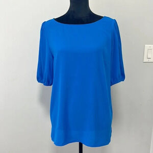 Premise | Royal Blue Women’s Blouse Round Neck 1/2 Length Sleeves size Medium